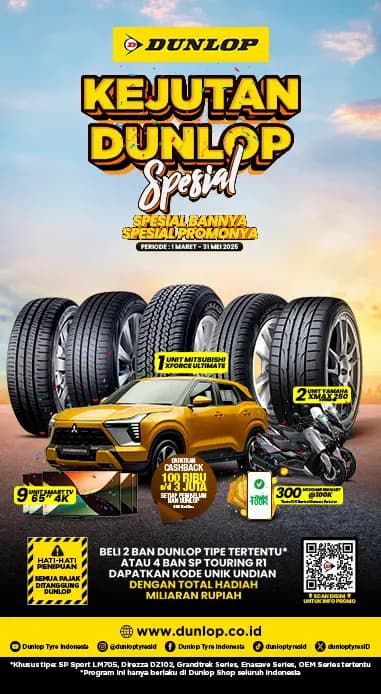 Kejutan Dunlop Periode 1 March - 31 May 2025 (Ended) Thumbnail