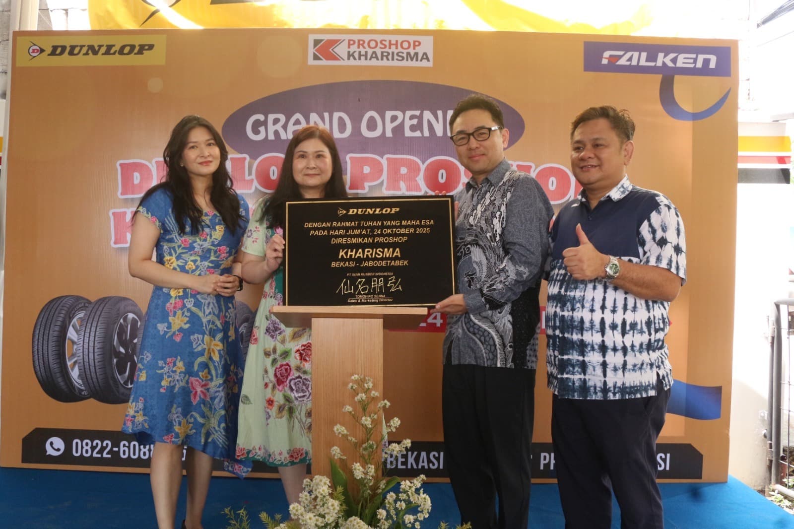 Pusat Layanan Ban Lengkap untuk Mobil di Bekasi Grand Opening Proshop Dunlop Kharisma di Bekasi Utara
