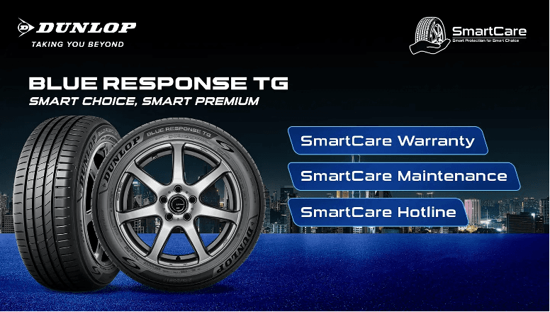 DUNLOP SmartCare Warranty: Peace of Mind on the Road for BLUE RESPONSE TG Tyre Users Thumbnail